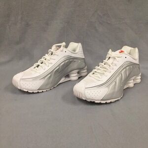 Nike Shox R4‎ White Metallic Silver Comet Unisex Womens 9.5 Mens 8